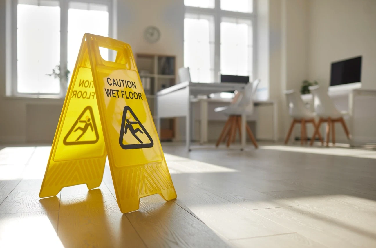 caution slip and fall sign